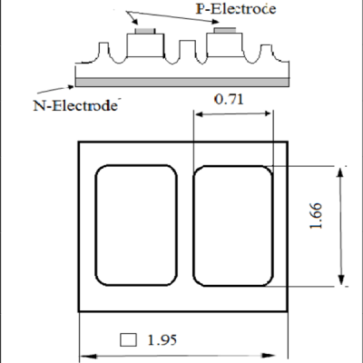 GaAs voltage variable capacitor matrix chip 076